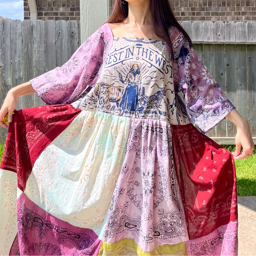 Best In The West | Handmade Bandana Dress - Western Cowgirl SKU 07288